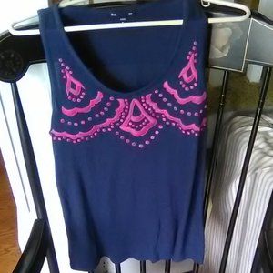 Navy & Pink Tank Top